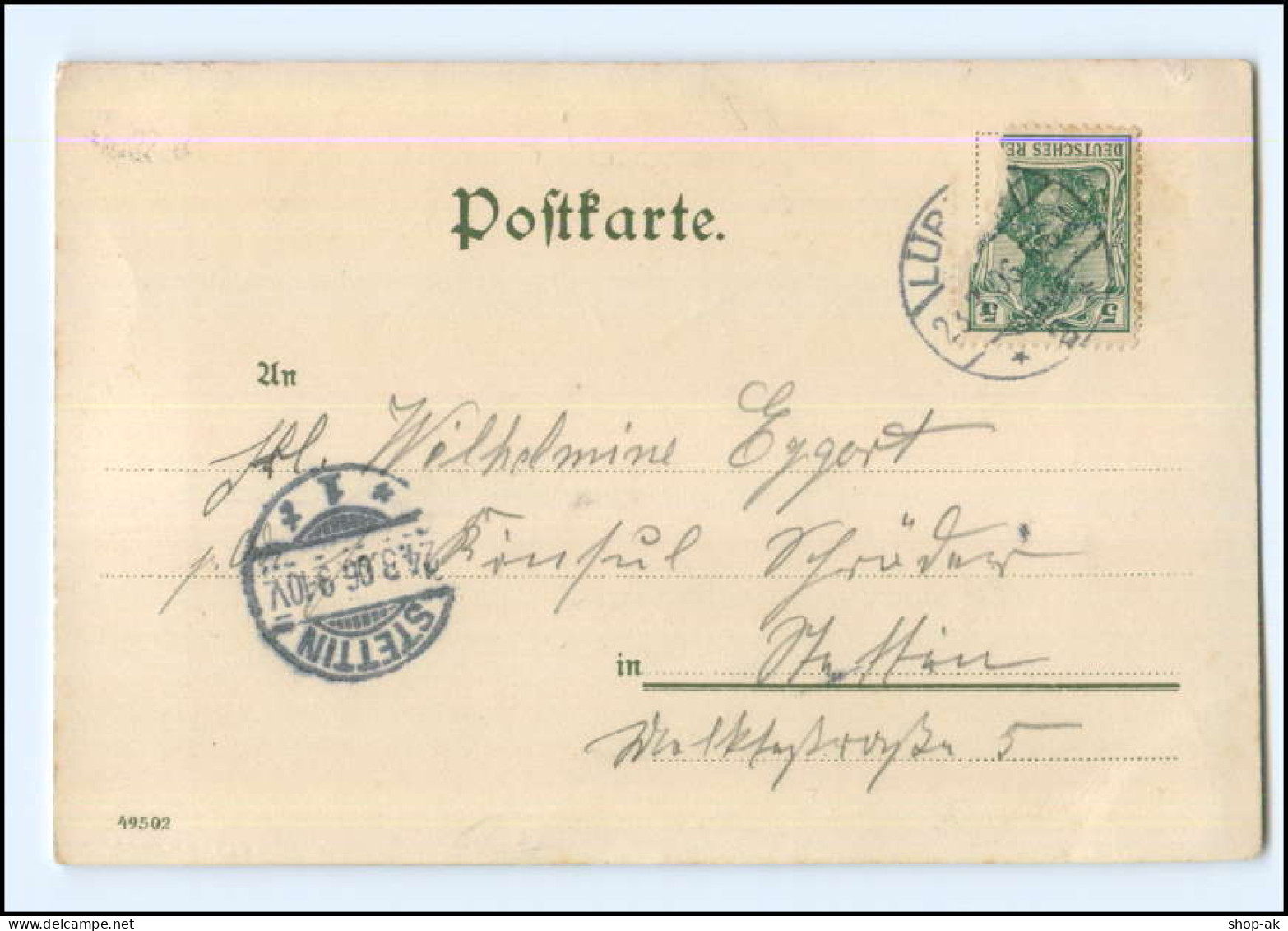 XX005769/ Lübeck Litho AK 1906  Kley, Karlsruhe - Luebeck-Travemuende