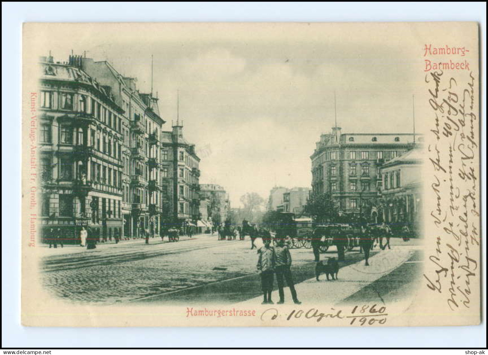 XX005498/ Hamburg Barmbek Hamburgerstraße AK 1900 - Nord