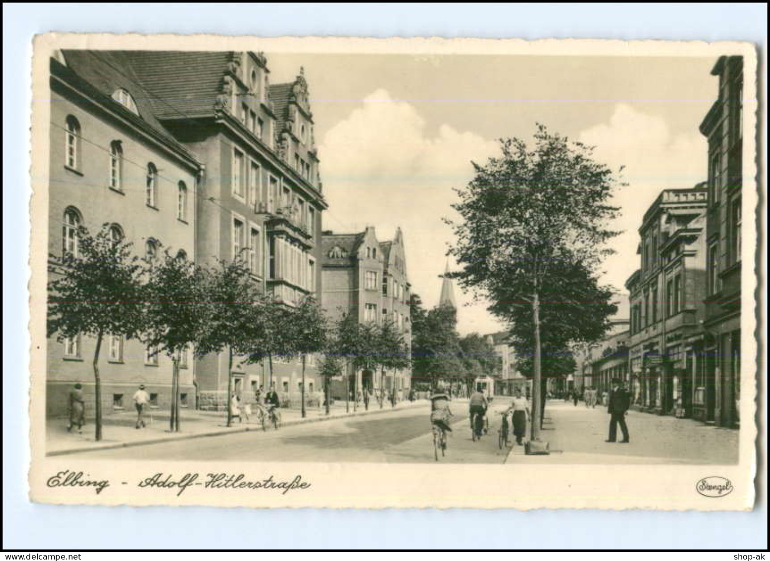 XX005435/ Elbing Adolf-H-Straße Foto AK 1940 Ostpreußen - Ostpreussen