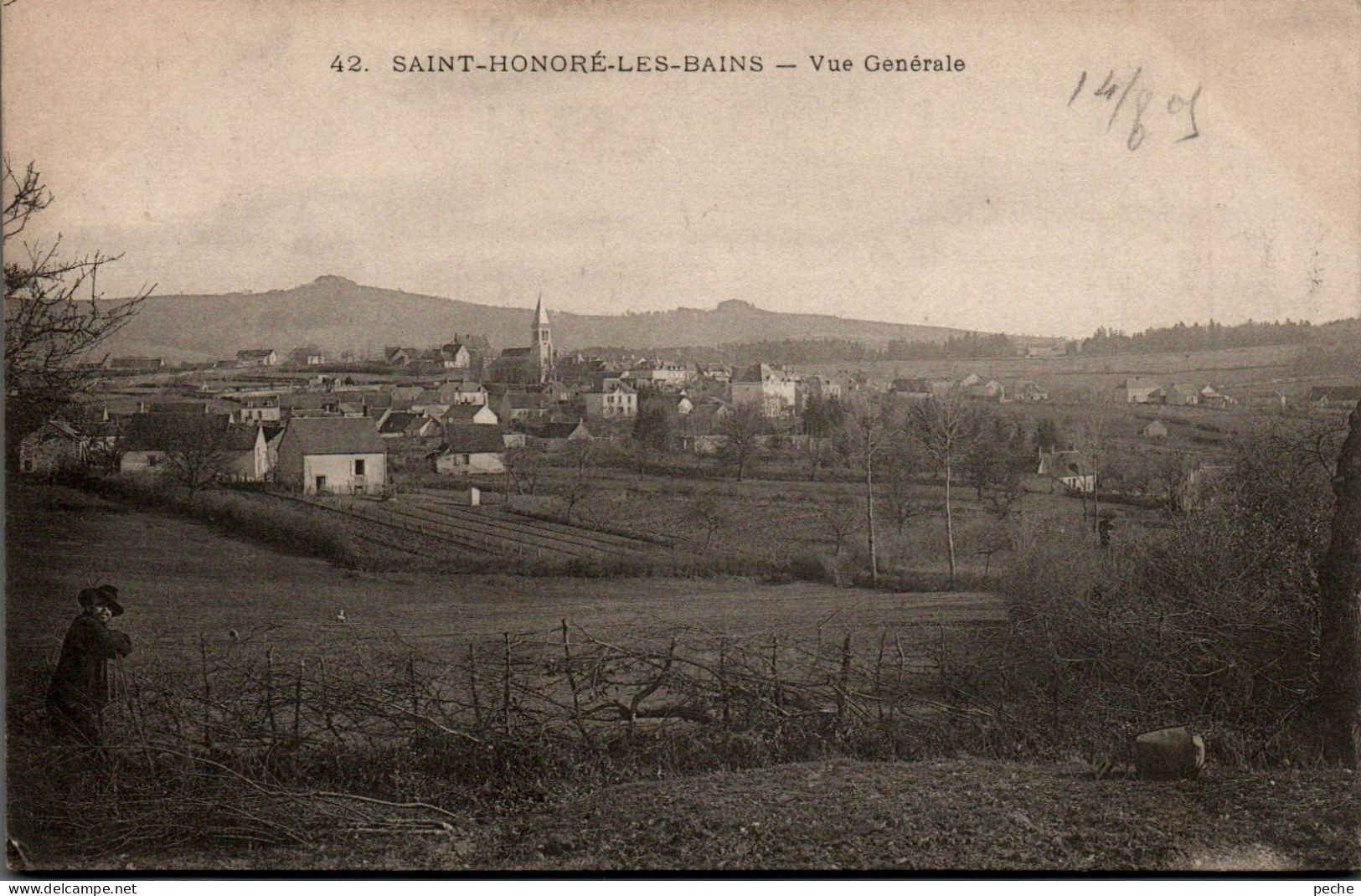 N°187 W -cpa Saint Honoré Les Bains -vue Générale- - Saint-Honoré-les-Bains