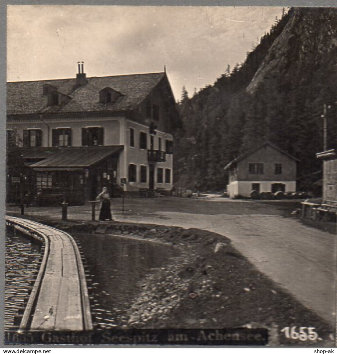 AK-2544/ Achensee Gasthof Seespitz Tirol Stereofoto Ca.1905  - Sonstige & Ohne Zuordnung