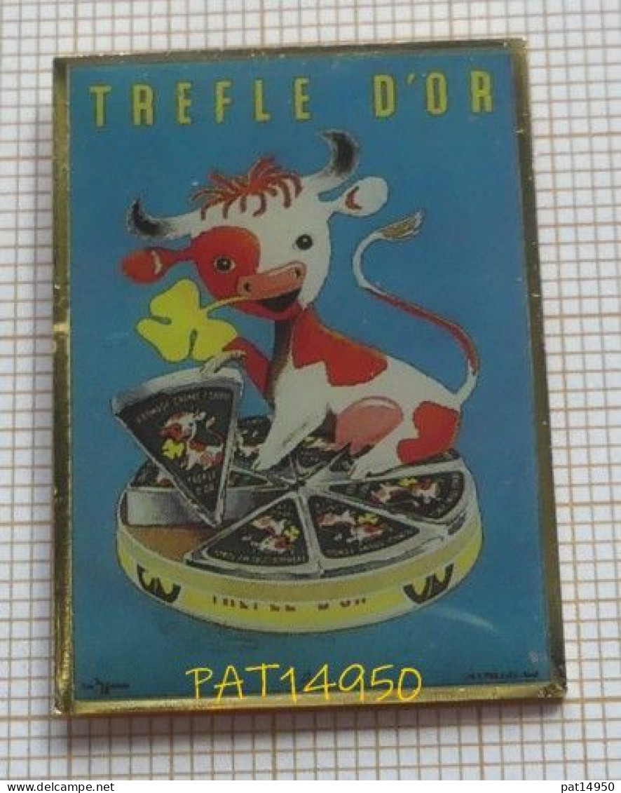 PAT14950 TREFLE D' OR FROMAGE PORTION Style VACHE QUI RIT Reproduction D'Affiche Ancienne - Food