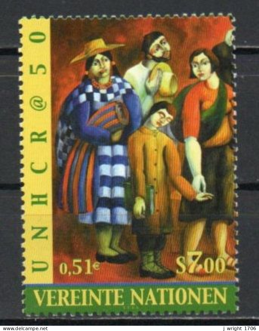 UN/Vienna, 2000, UNHCR 50th Anniv, 7.00S/€0.51, MNH - Neufs