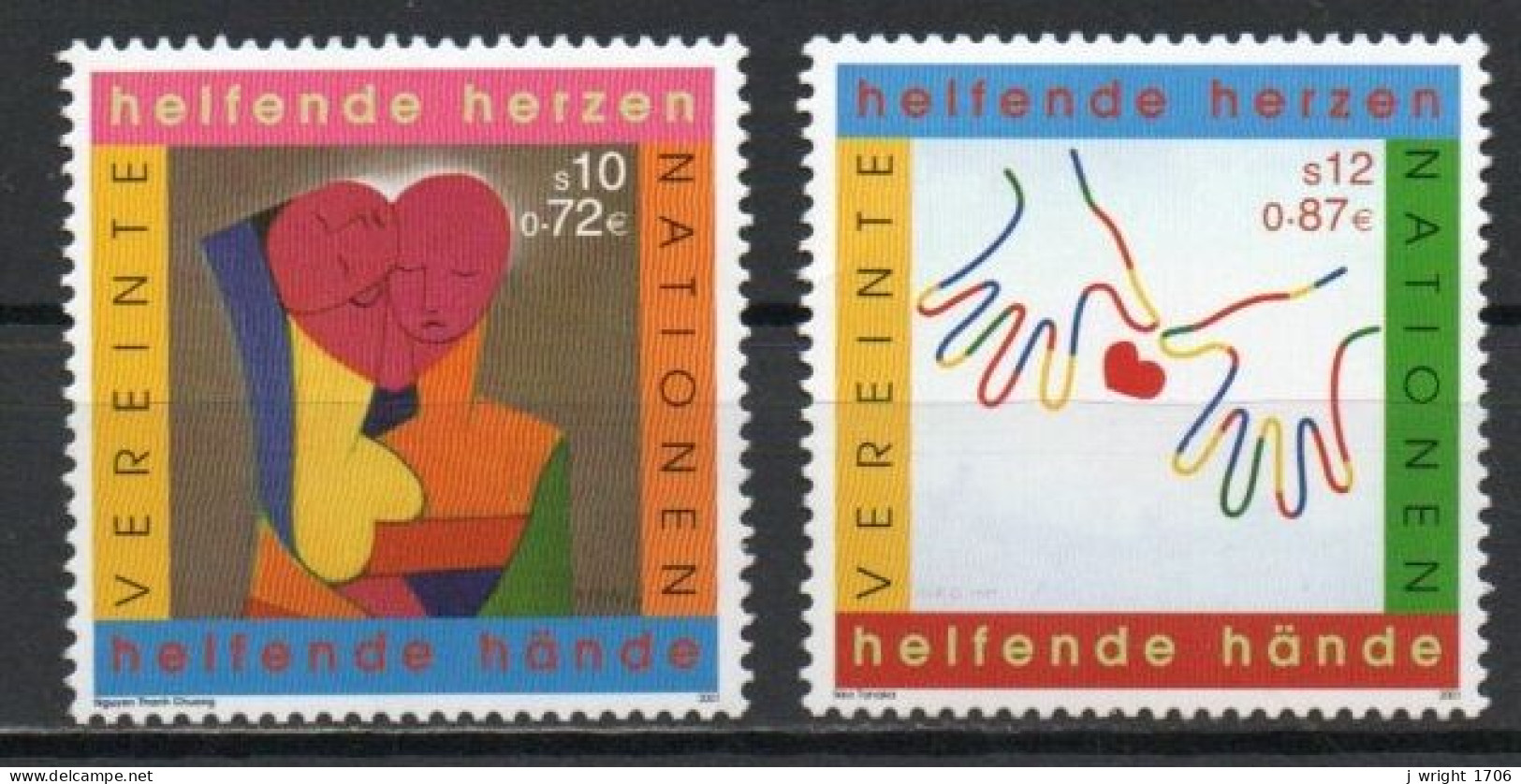 UN/Vienna, 2001, International Year Of Volunteers, Set, MNH - Nuovi