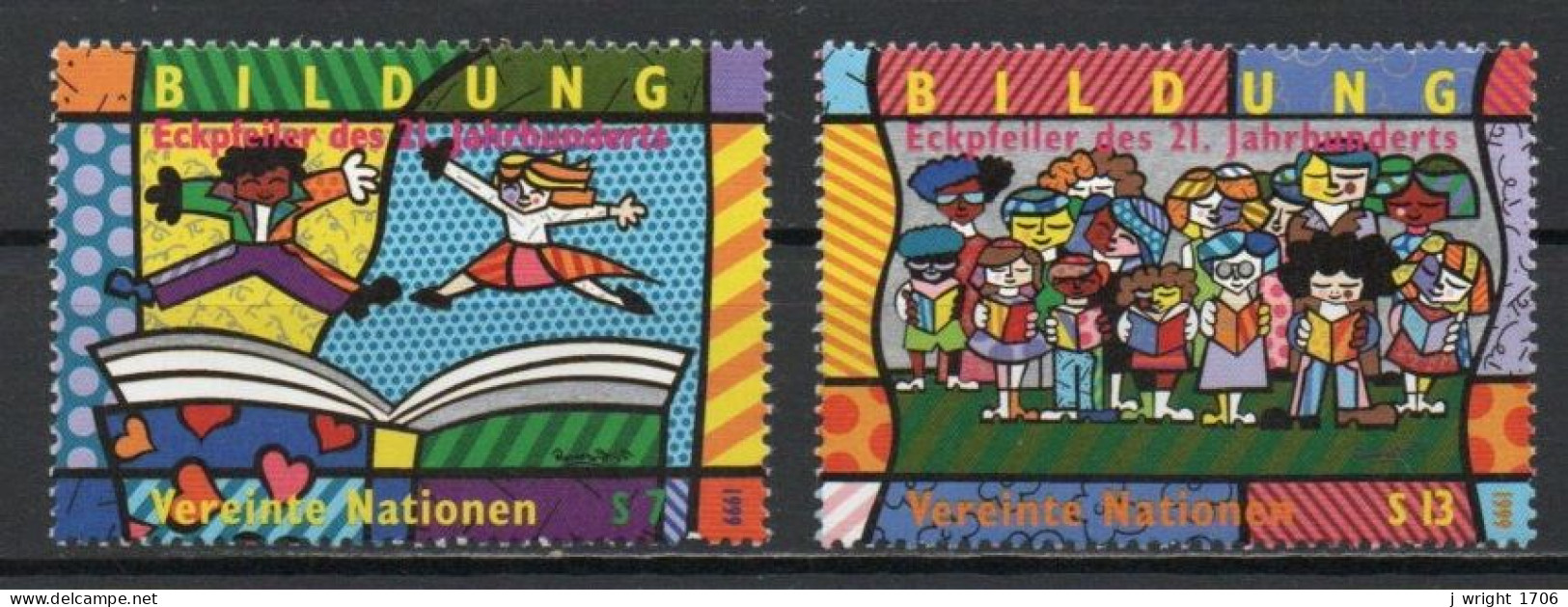 UN/Vienna, 1999, Education Keystone Of 21st Century, Set, MNH - Unused Stamps