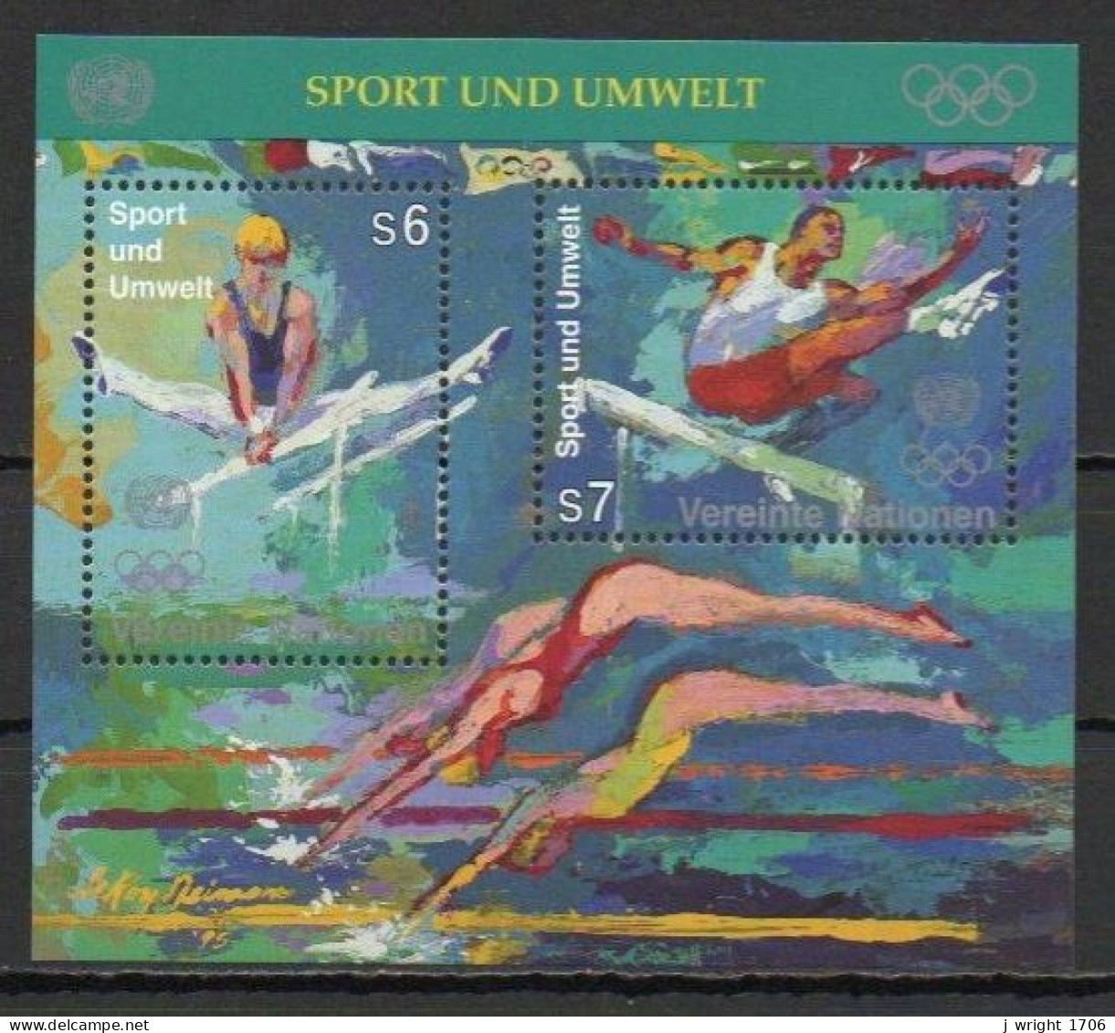 UN/Vienna, 1996, Endangered Species 4th Series, Block, MNH - Blocks & Sheetlets