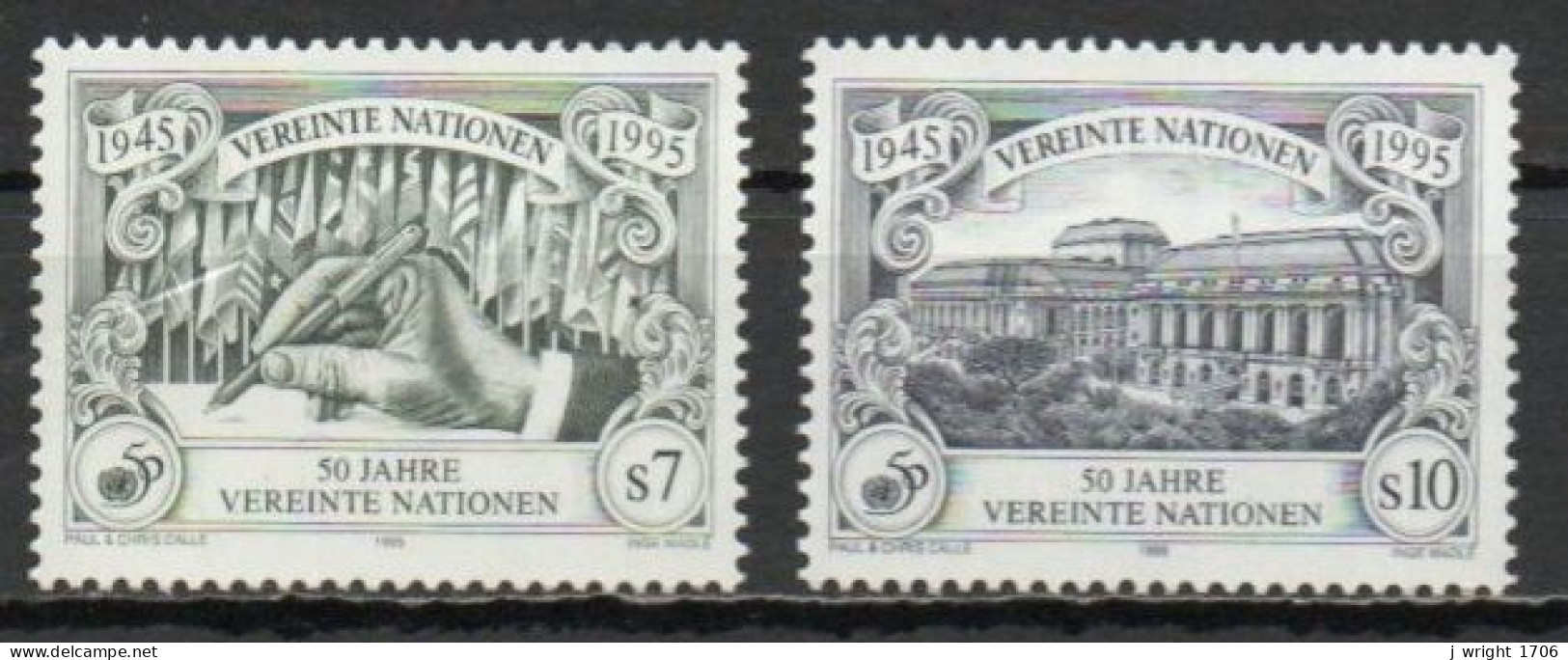 UN/Vienna, 1995, UN 50th Anniv. 2nd Issue, Set, MNH - Nuovi