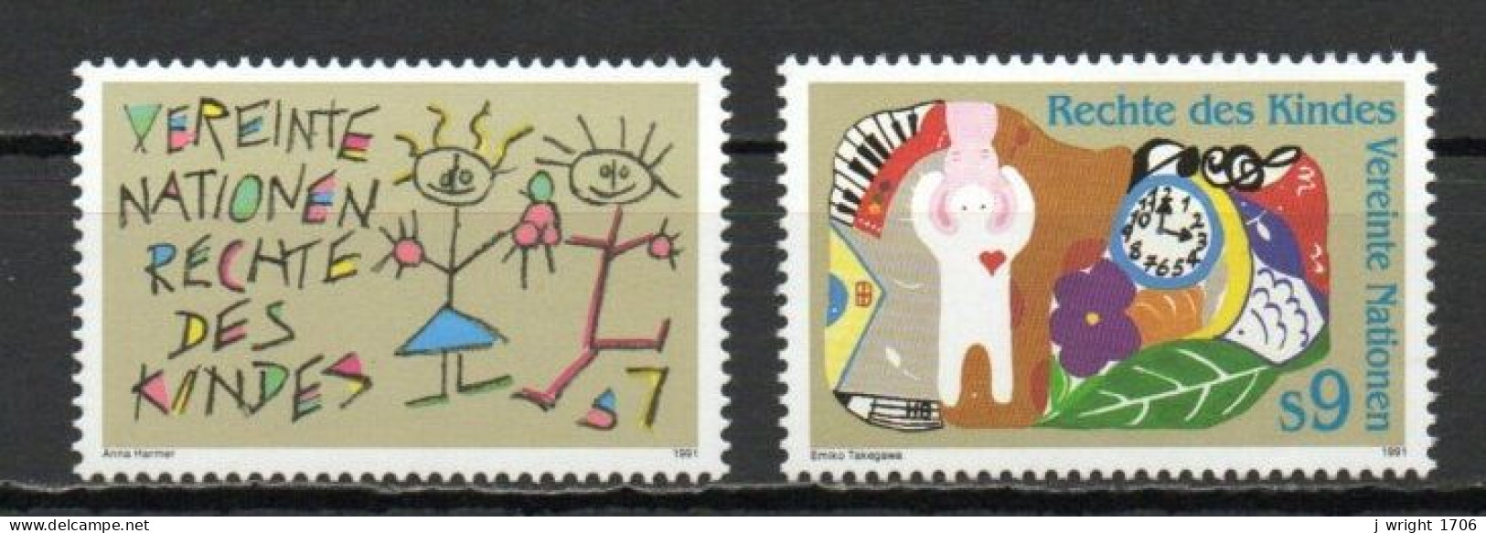 UN/Vienna, 1991, Children's Rights, Set, MNH - Unused Stamps