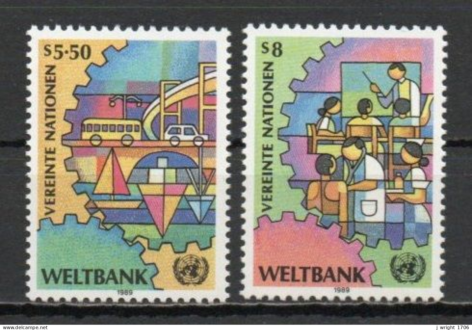 UN/Vienna, 1989, World Bank, Set, MNH - Neufs