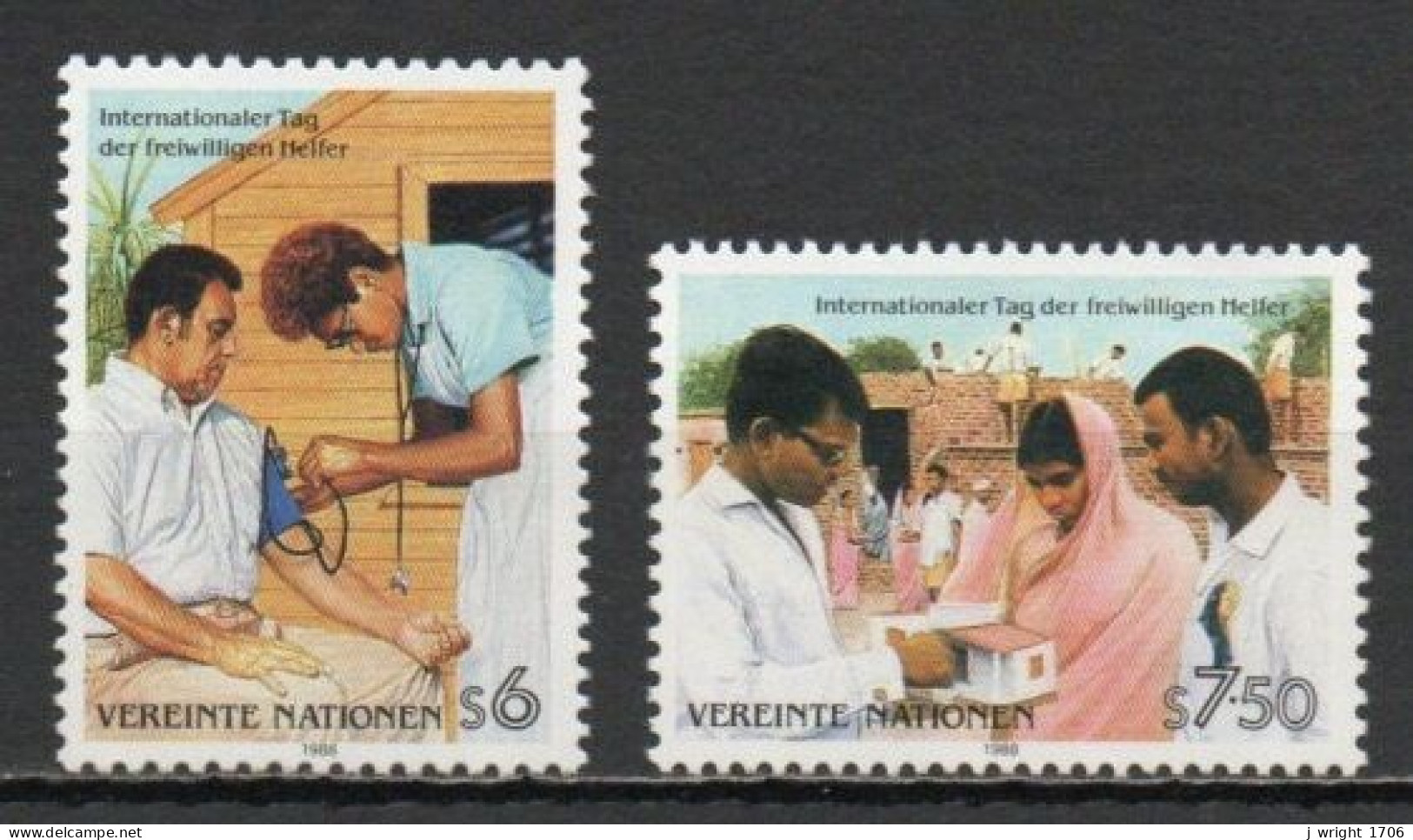 UN/Vienna, 1988, International Volunteer Day, Set, MNH - Ungebraucht