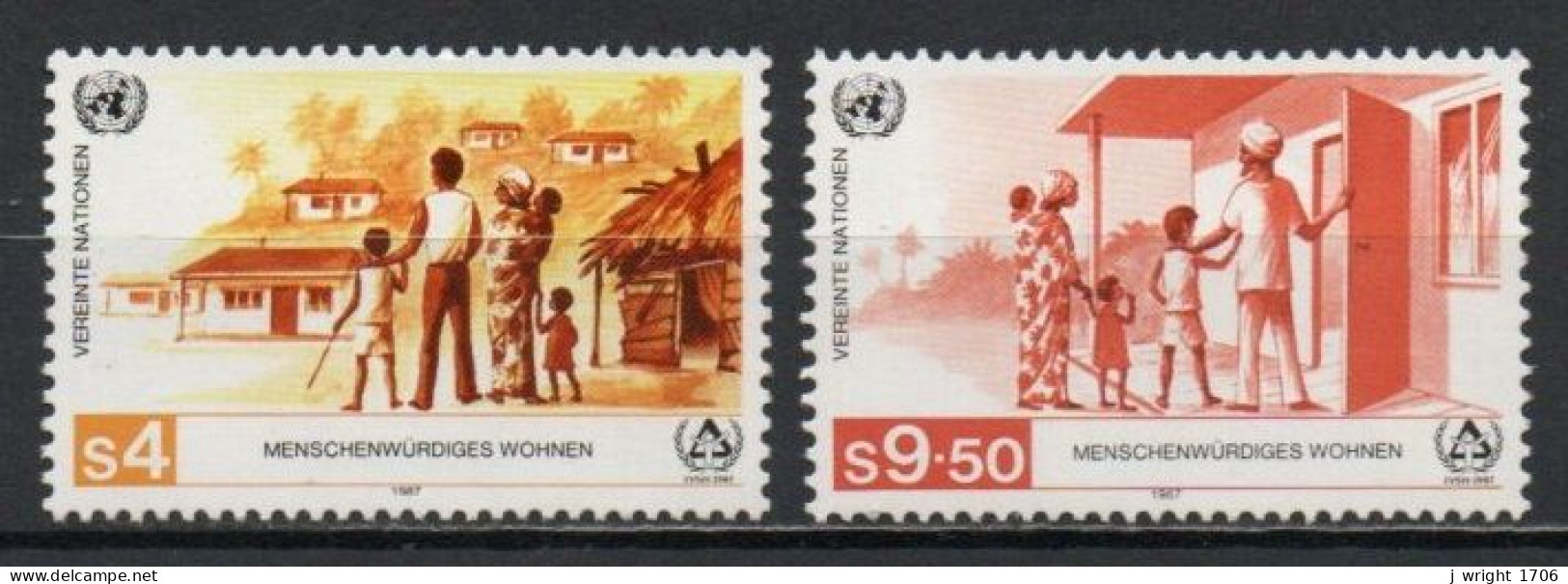 UN/Vienna, 1987, International Habitation Year, Set, MNH - Unused Stamps