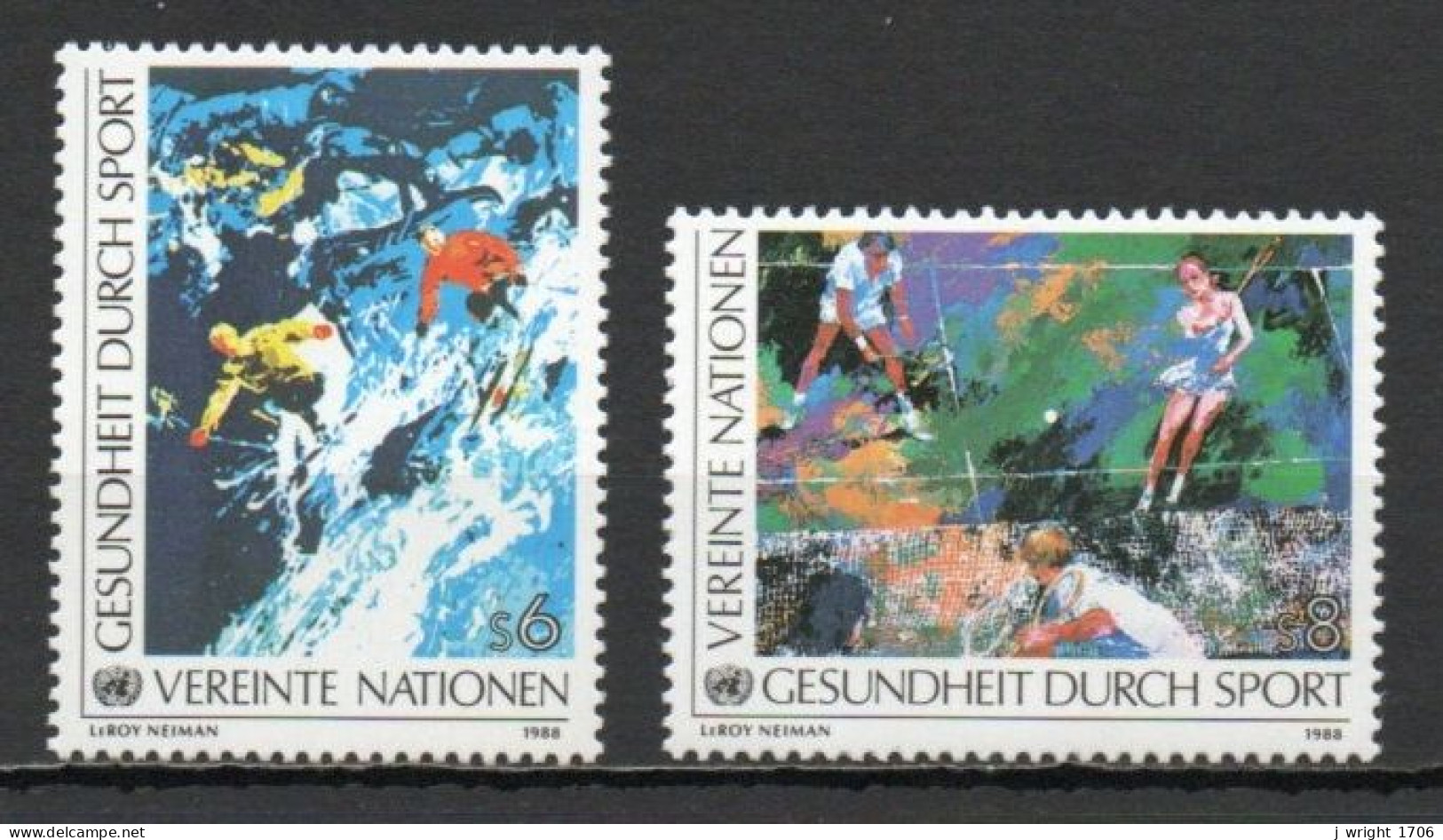 UN/Vienna, 1988, Health In Sports, Set, MNH - Unused Stamps