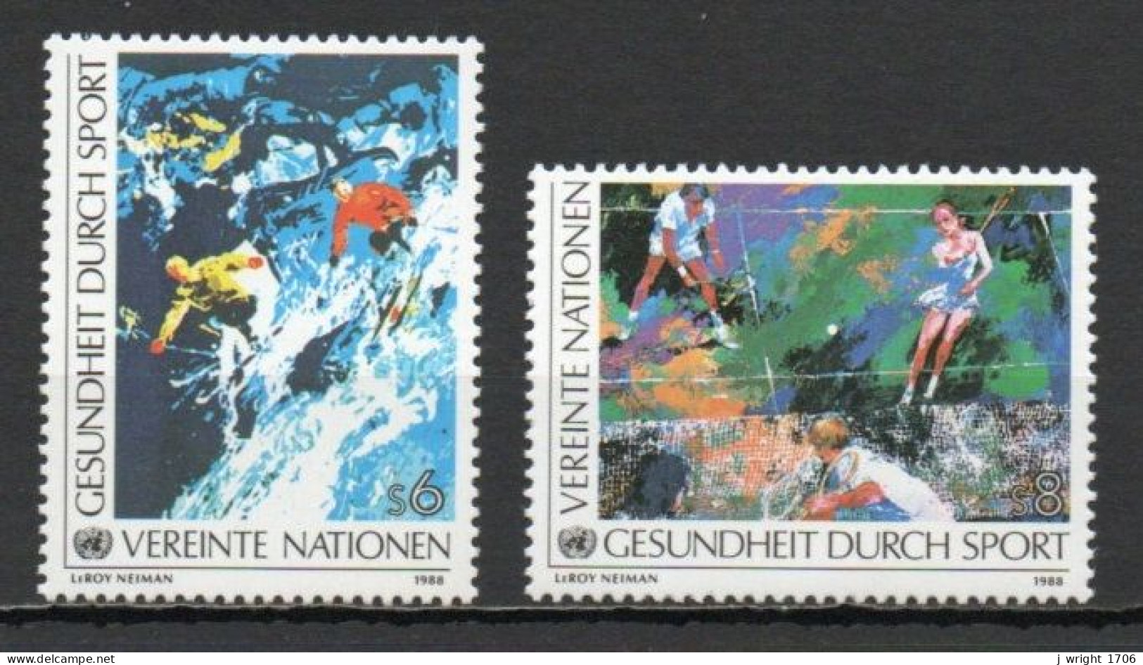 UN/Vienna, 1988, Health In Sports, Set, MNH - Neufs