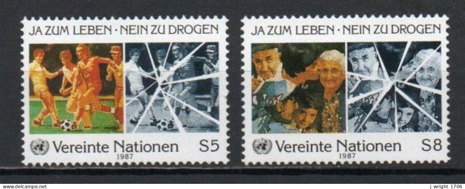 UN/Vienna, 1987, Anti-Drugs Campaign, Set, MNH - Nuovi