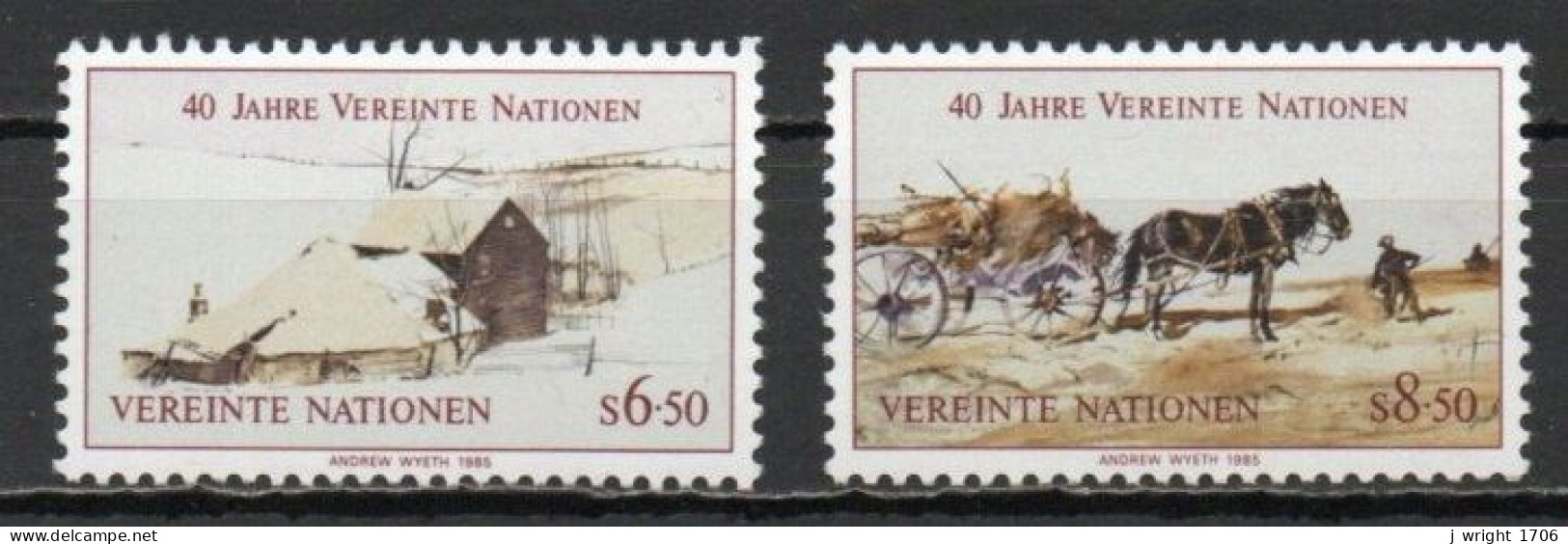UN/Vienna, 1985, UN 40th Anniv, Set, MNH - Unused Stamps