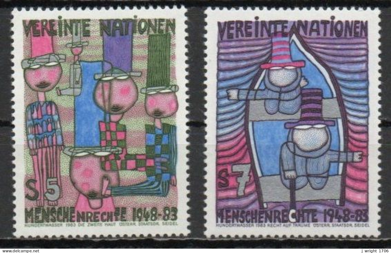 UN/Vienna, 1983, Human Rights, Set, MNH - Unused Stamps