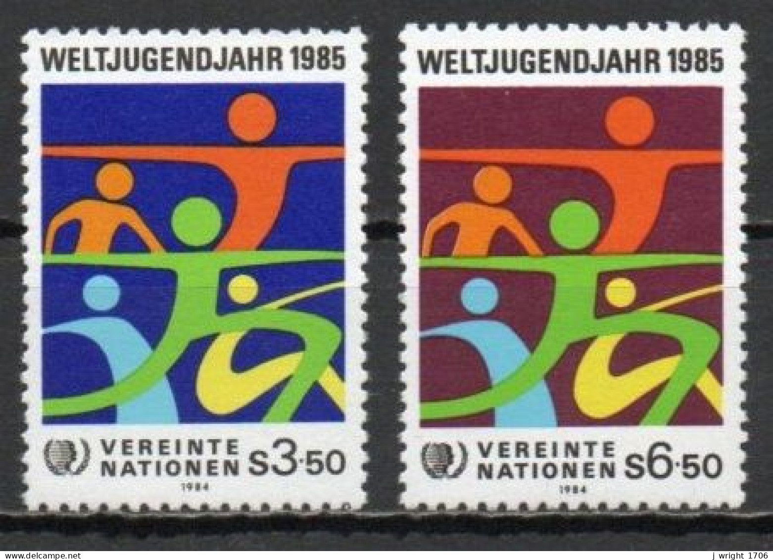 UN/Vienna, 1984, International Youth Year, Set, MNH - Nuovi