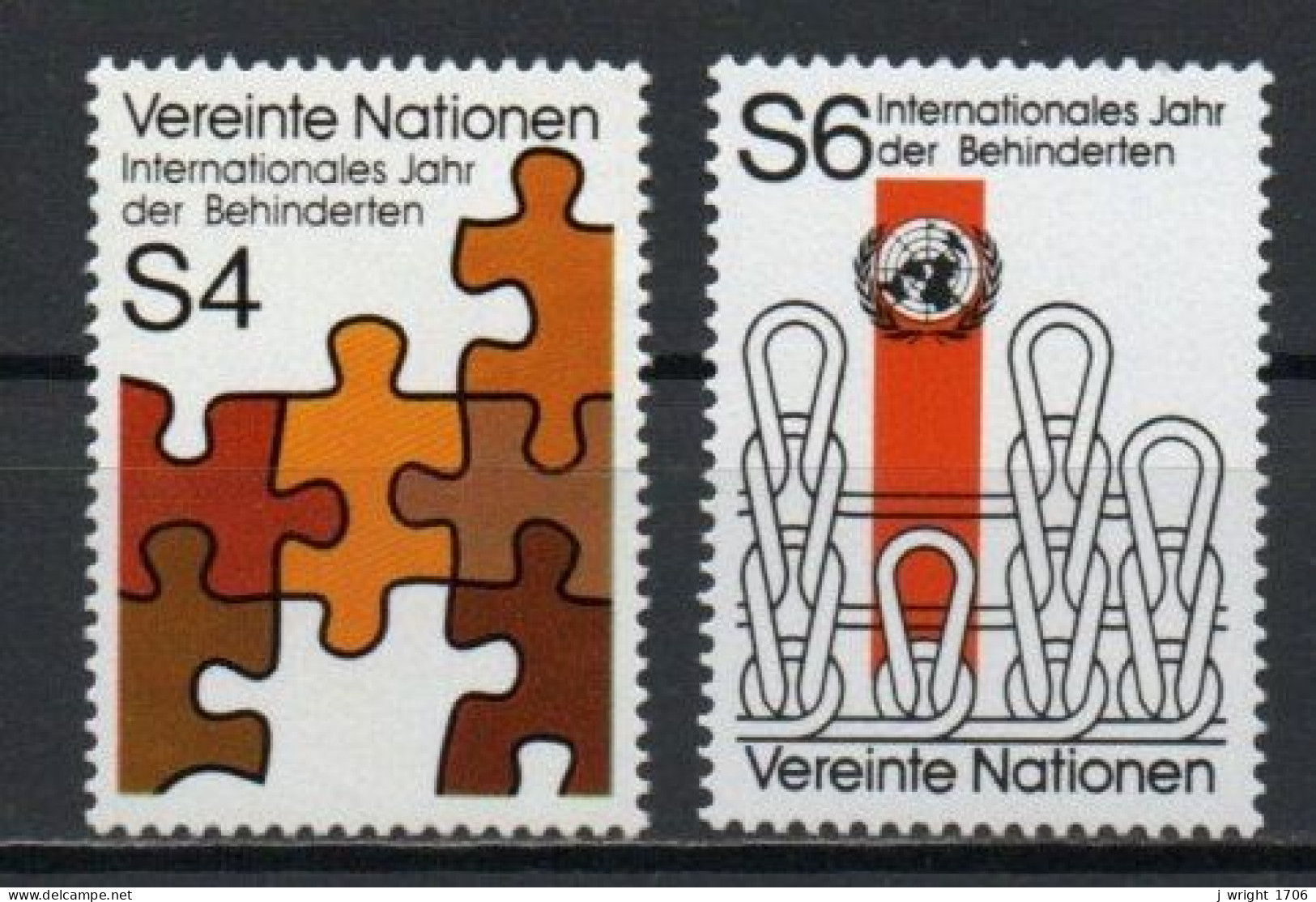 UN/Vienna, 1981, International Year Of The Disabled, Set, MNH - Unused Stamps