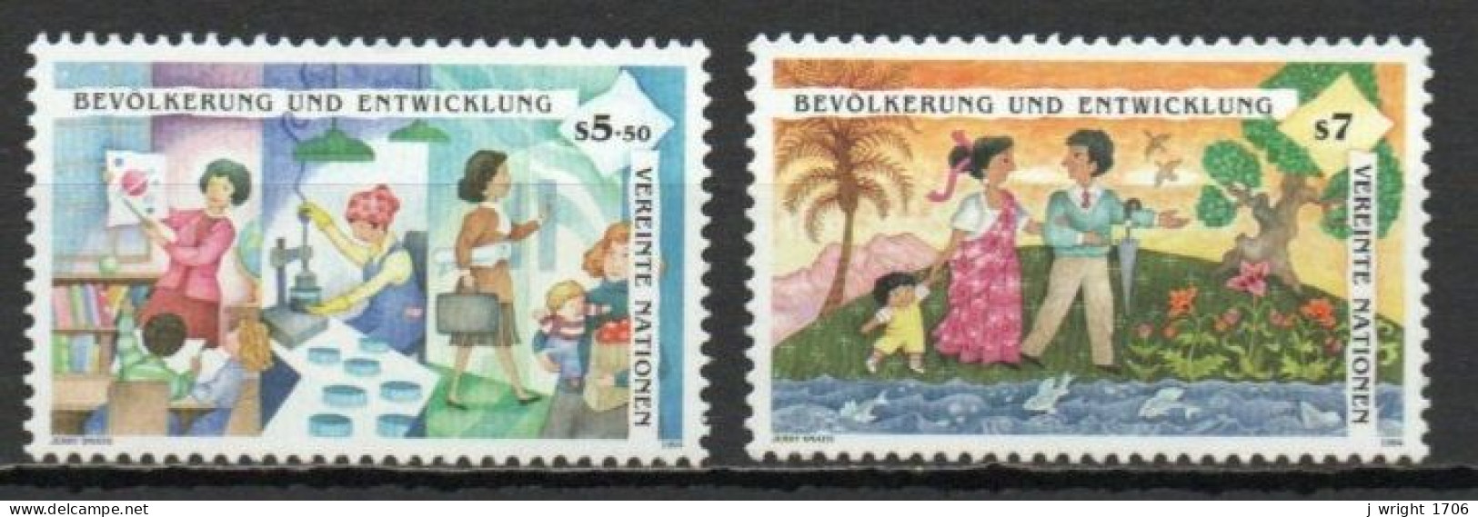 UN/Vienna, 1994, Population & Development Conf, Set, USED - Ungebraucht