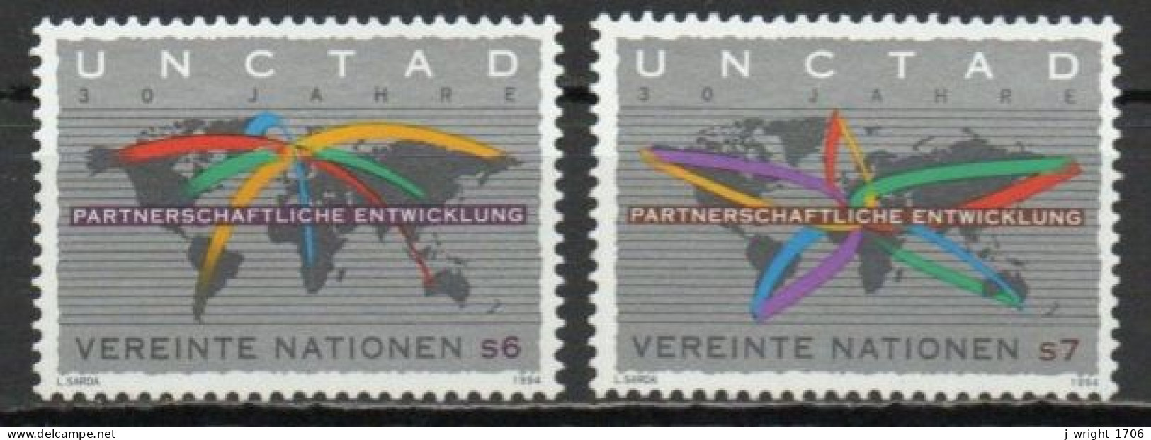 UN/Vienna, 1994, UNCTAD 30th Anniv, Set, USED - Unused Stamps