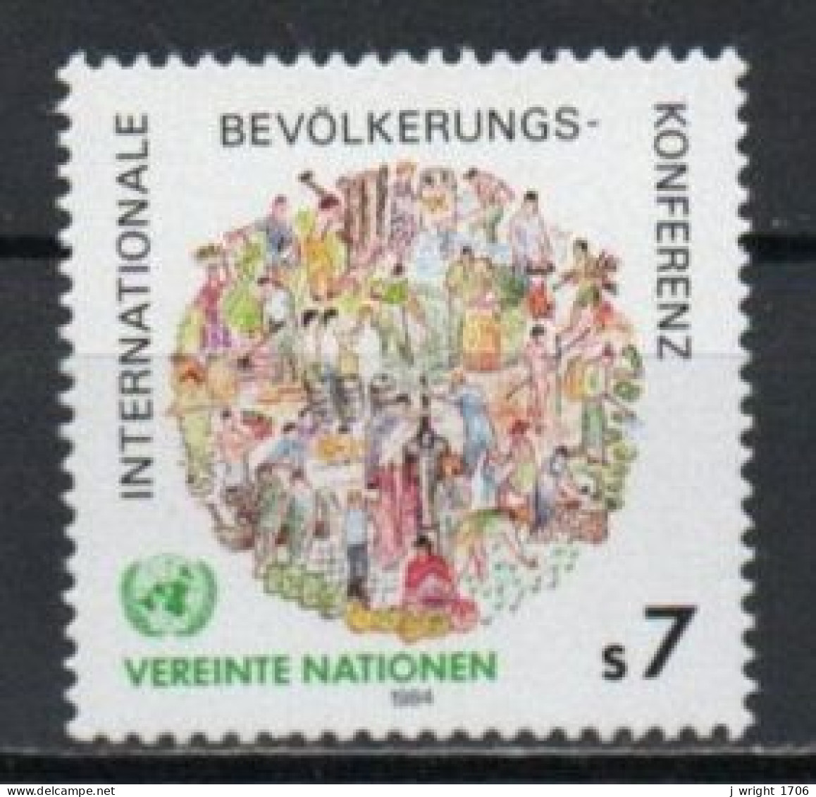 UN/Vienna, 1984, International Population Conf, 7S, USED - Unused Stamps