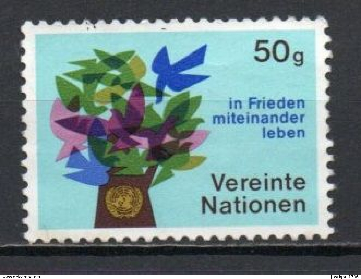 UN/Vienna, 1979, Living In Peace, 50gr, USED - Gebruikt