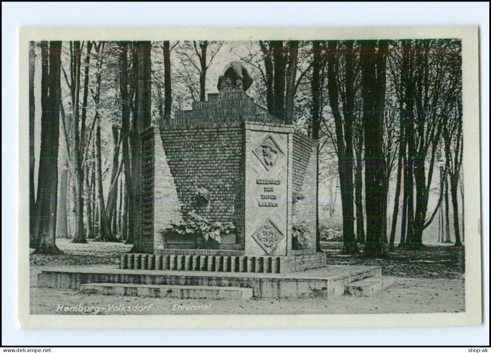 U7561/ Hamburg Volksdorf Ehrenmal AK Ca.1940 - Wandsbek