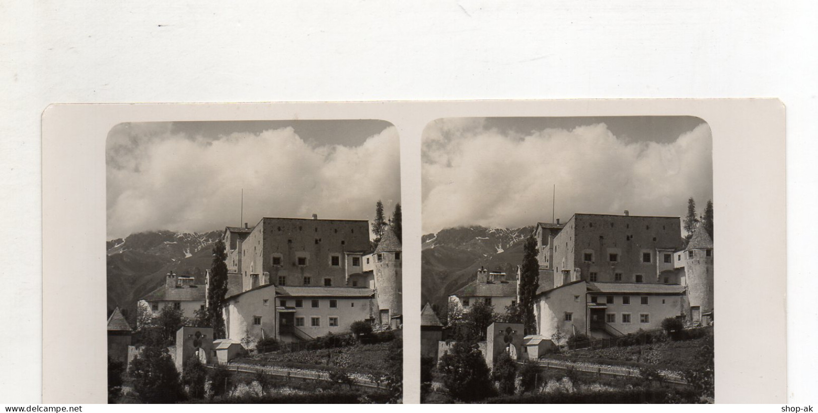 AK-2235/ Schloß Nanders Mit Piz Mondin Tirol NPG Stereofoto Ca.1905 - Sonstige & Ohne Zuordnung