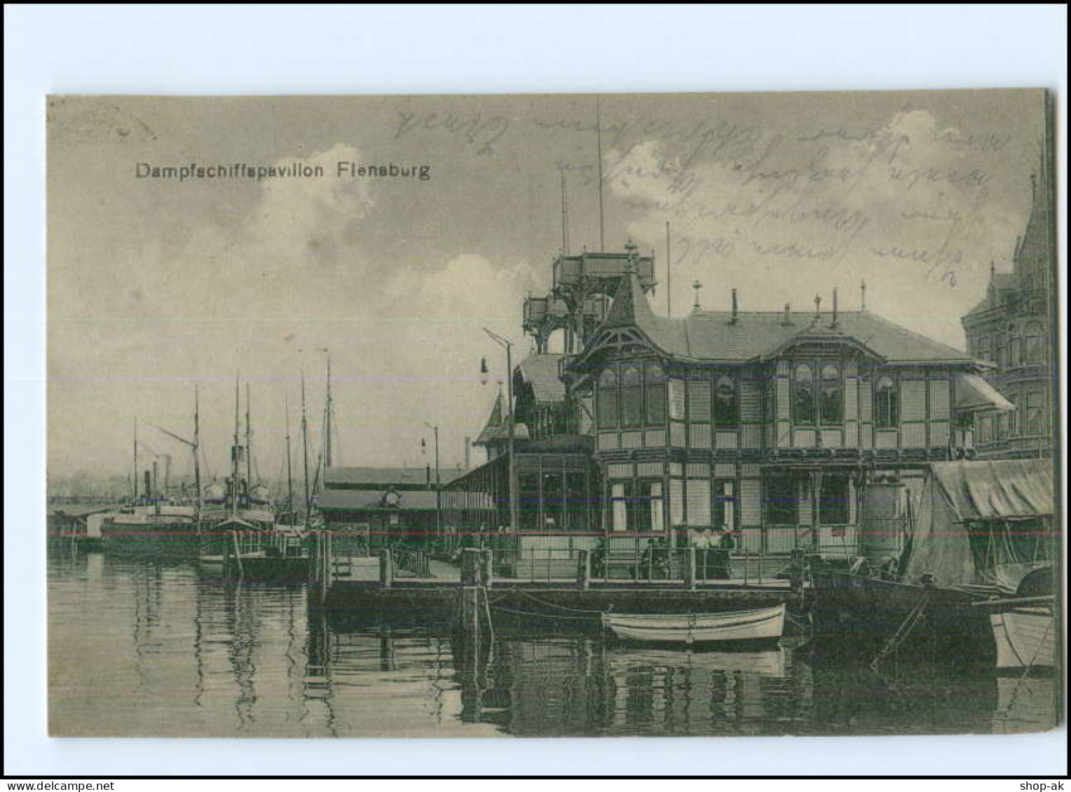 Y12978/ Flensburg Dampfschiffspavillon 1919 AK - Flensburg