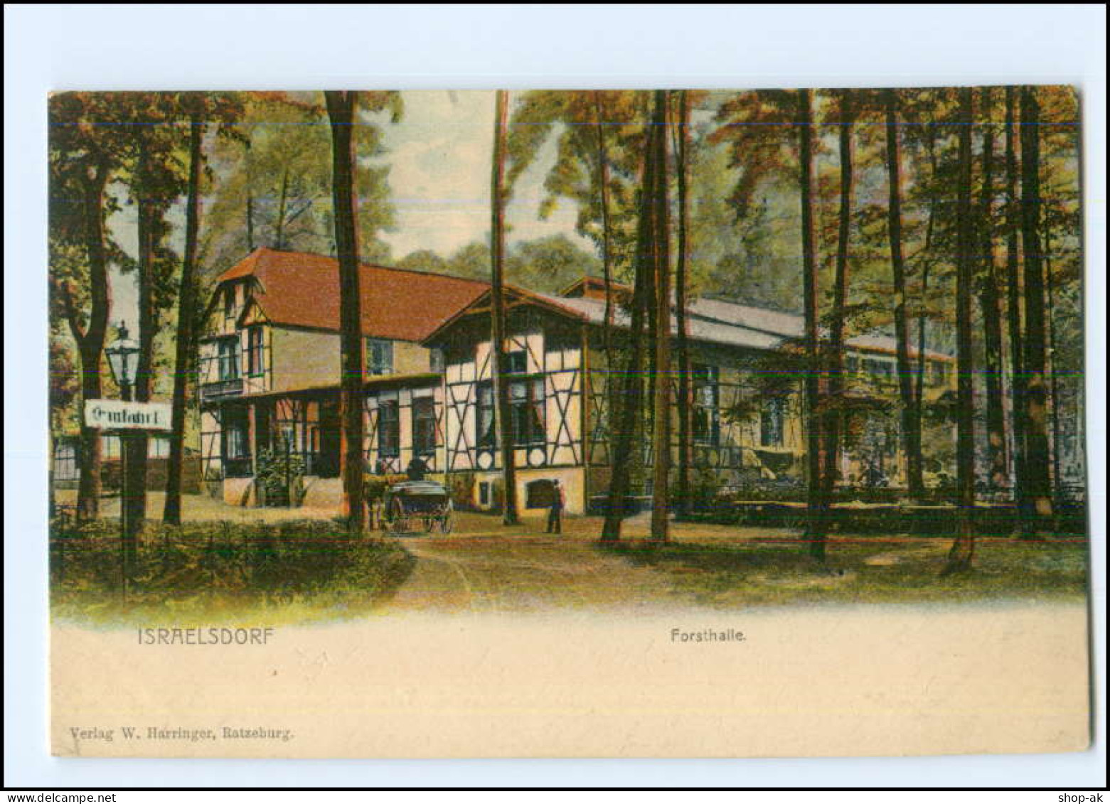 Y12971/ Lübeck Isrealsdorf Forsthalle 1903 AK - Lübeck-Travemünde