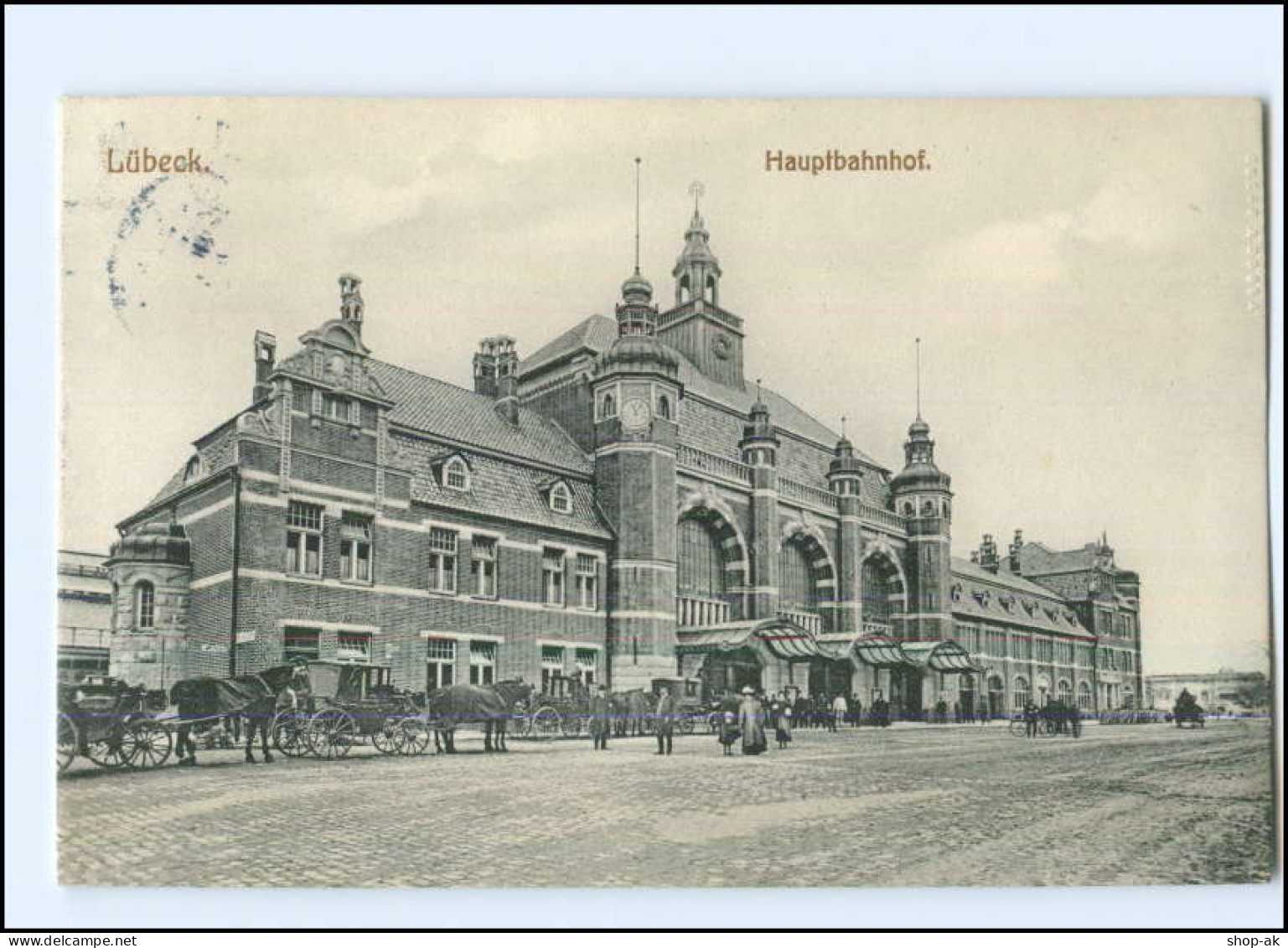 Y12970/ Lübeck Hauptbahnhof 1909 AK - Lübeck-Travemuende