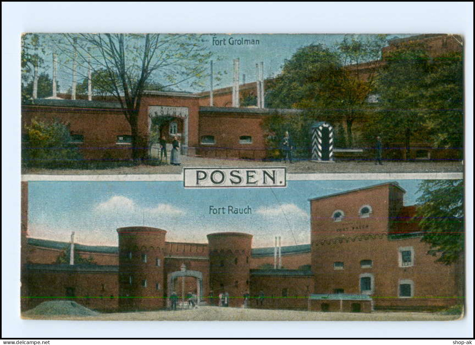 U7011/ Posen  Fort Grolamn, Fort Rauch  AK 1917 - Posen