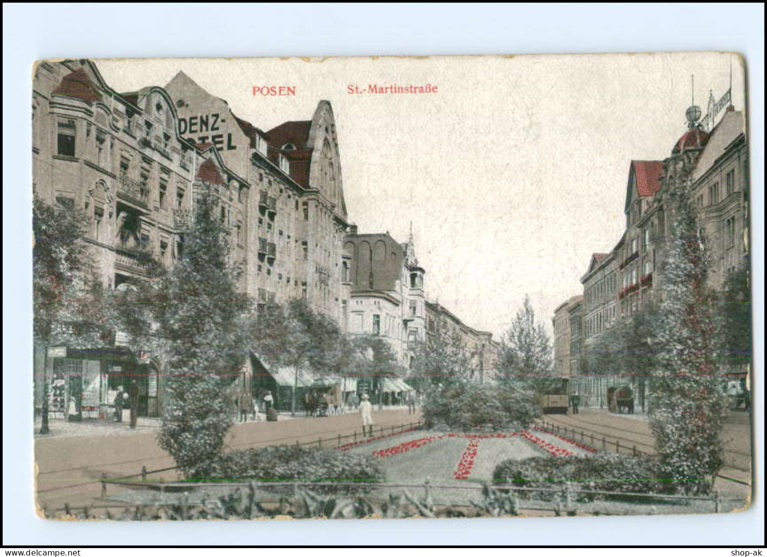 U7012/ Posen St. Martinstraße AK 1917 - Posen