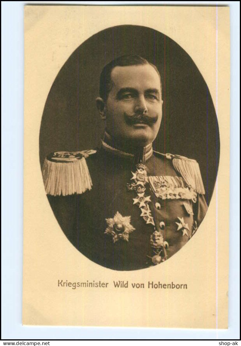 Y12149/ Kriegsminister Wild Von Hohenborn Wohlfahrts AK  Ca.1915 - Guerre 1914-18