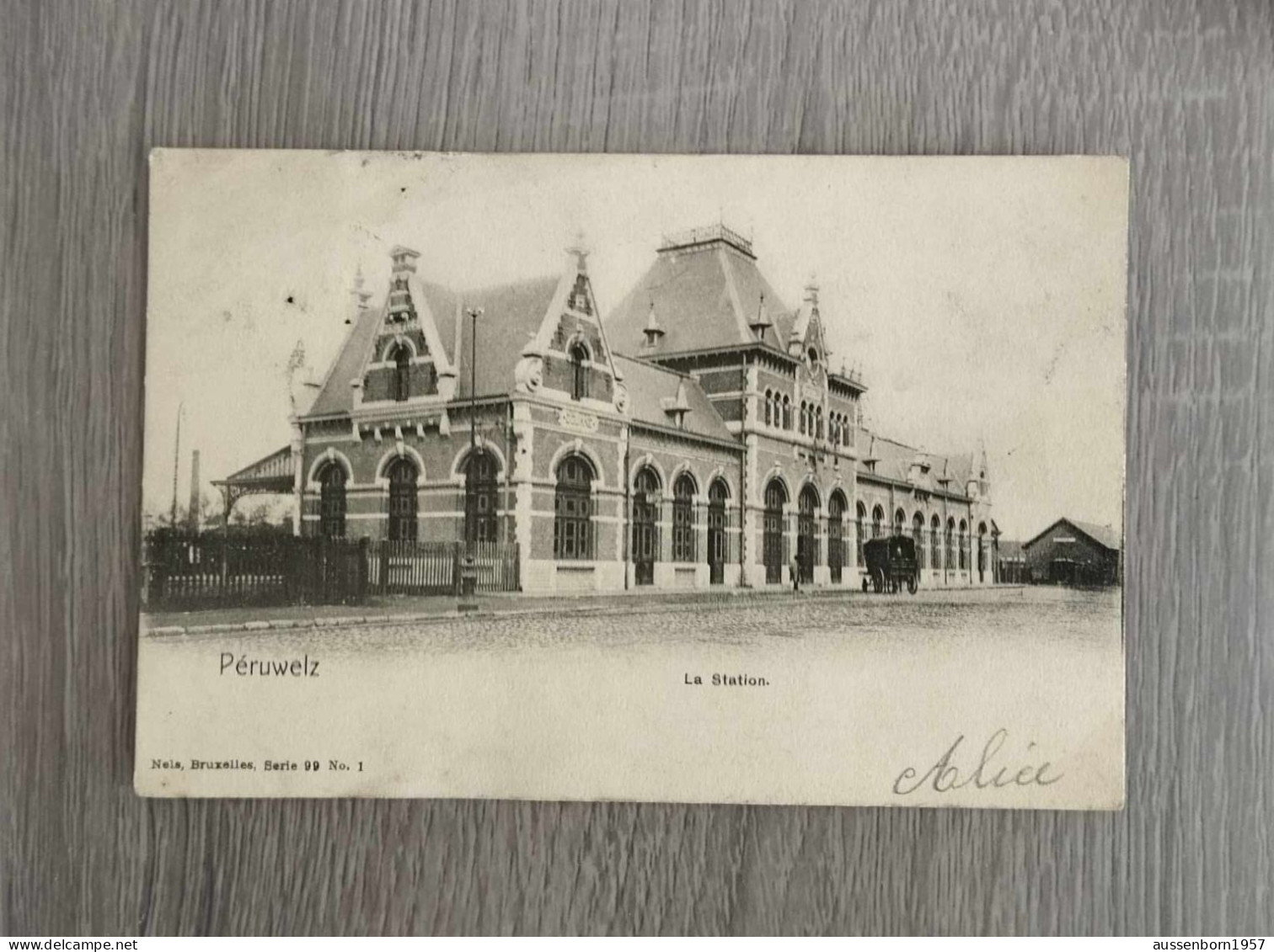 Peruwelz : La Gare Carte Dos Non Divisé Envoyée En 1906 (c) - Péruwelz