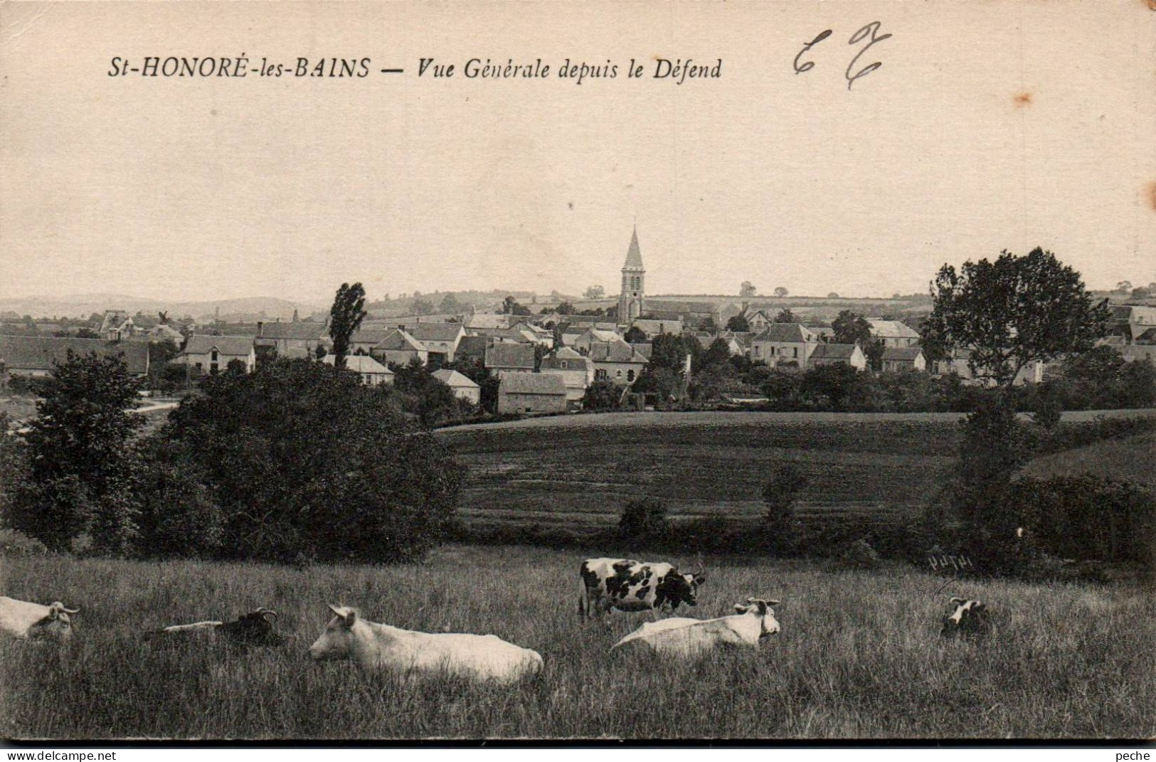 N°191 W -cpa Saint Honoré Les Bains -vue Générale Depuis Le Défend- - Saint-Honoré-les-Bains