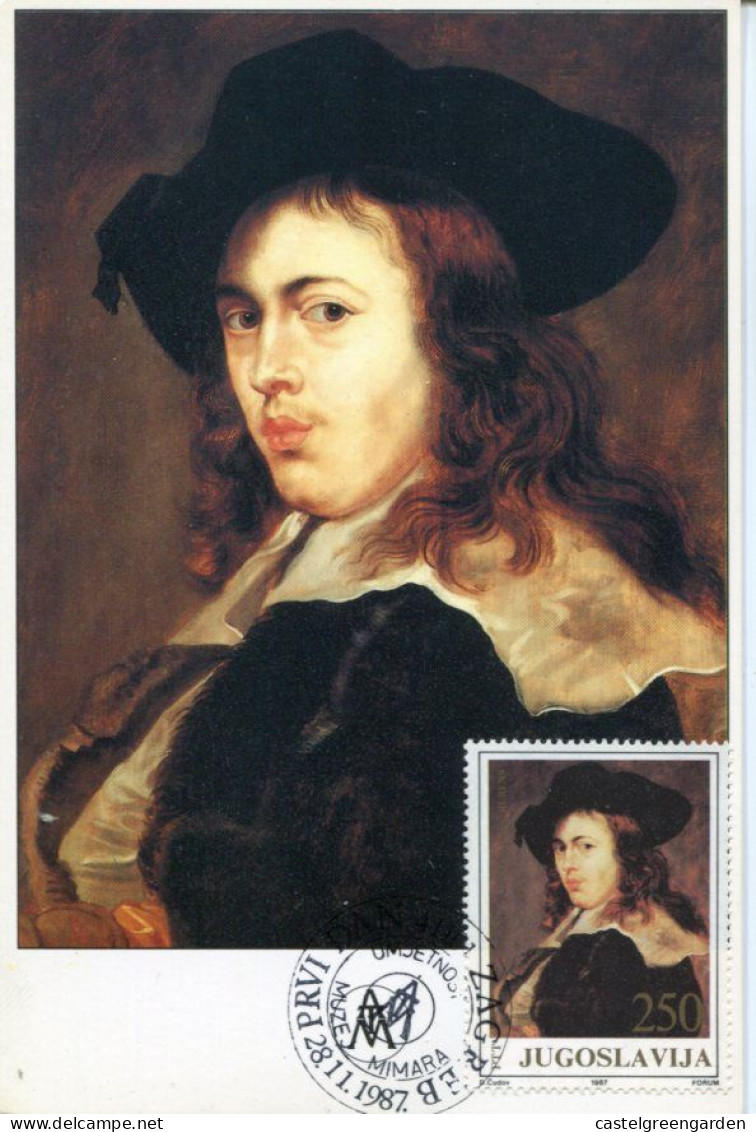 X0094 Jugoslavia, Maximum 1987, Painting Of P.p. Rubens, Portrait Of Nicolas Rubens - Rubens