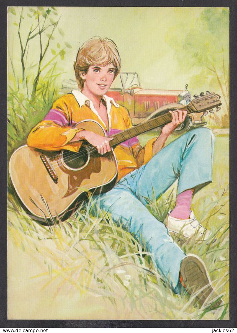 093860/ Jeune Homme Avec Une Guitare, Ed Perla N° 608/4 - Contemporain (à Partir De 1950)