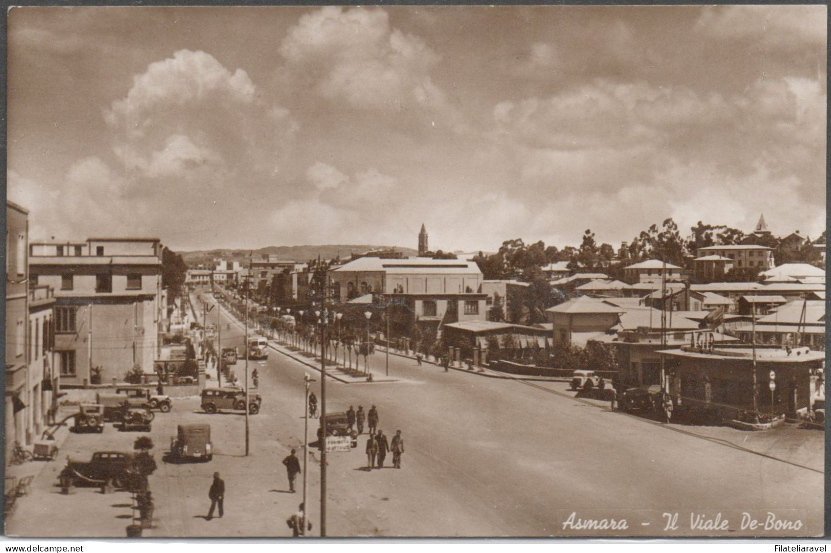 AOI - 1939 - Africa Orientale Italiana - Cartolina  Illustrata Asmara Viaggiata Da Adi Ugri (Eritrea) A Napoli. - Italian Eastern Africa