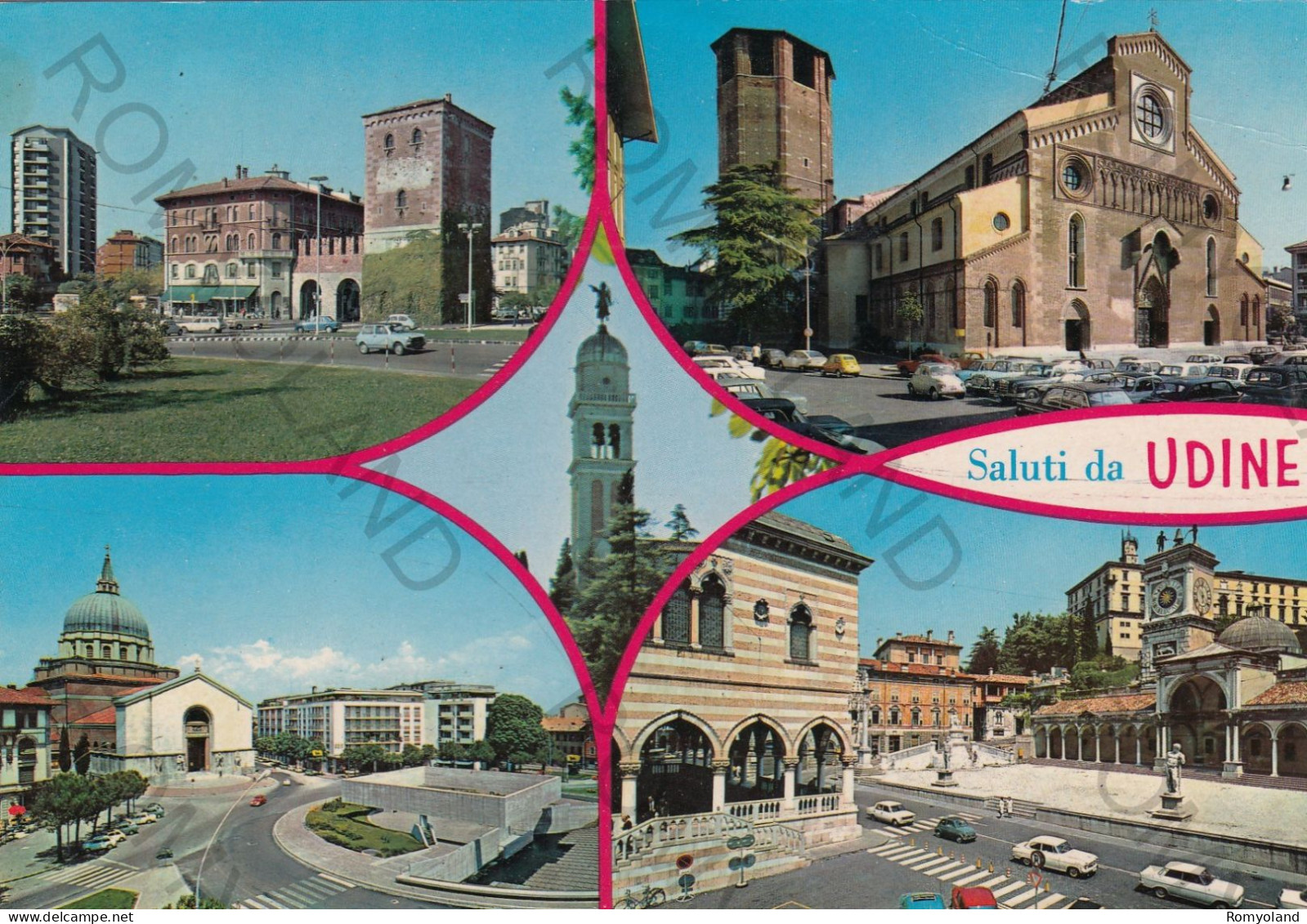 CARTOLINA  C8 UDINE,FRIULI VENEZIA GIULIA-SALUTI DI UDINE-STORIA,MEMORIA,CULTURA,RELIGIONE,BELLA ITALIA,VIAGGIATA 1985 - Udine