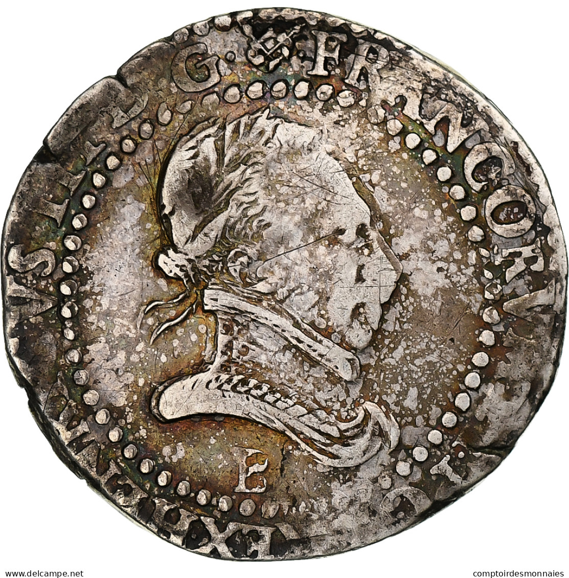 France, Henri III, Demi Franc, 1588, Rouen, Argent, TB+ - 1574-1589 Henri III