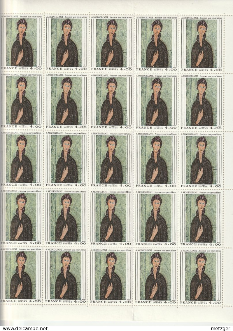 Feuille Complète De 25 Timbres Du N° 2109 Amedeo Modigliani - Full Sheets