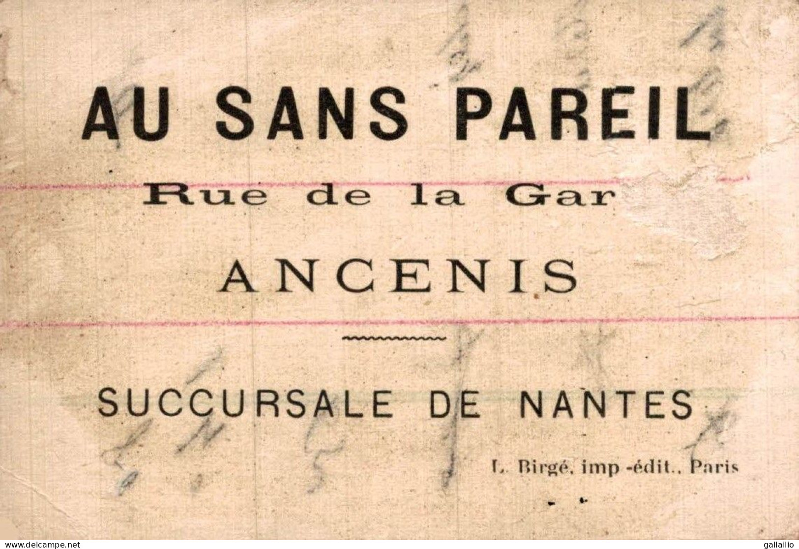 CHROMO AU SANS PAREIL ANCENIS USURIER - Other & Unclassified