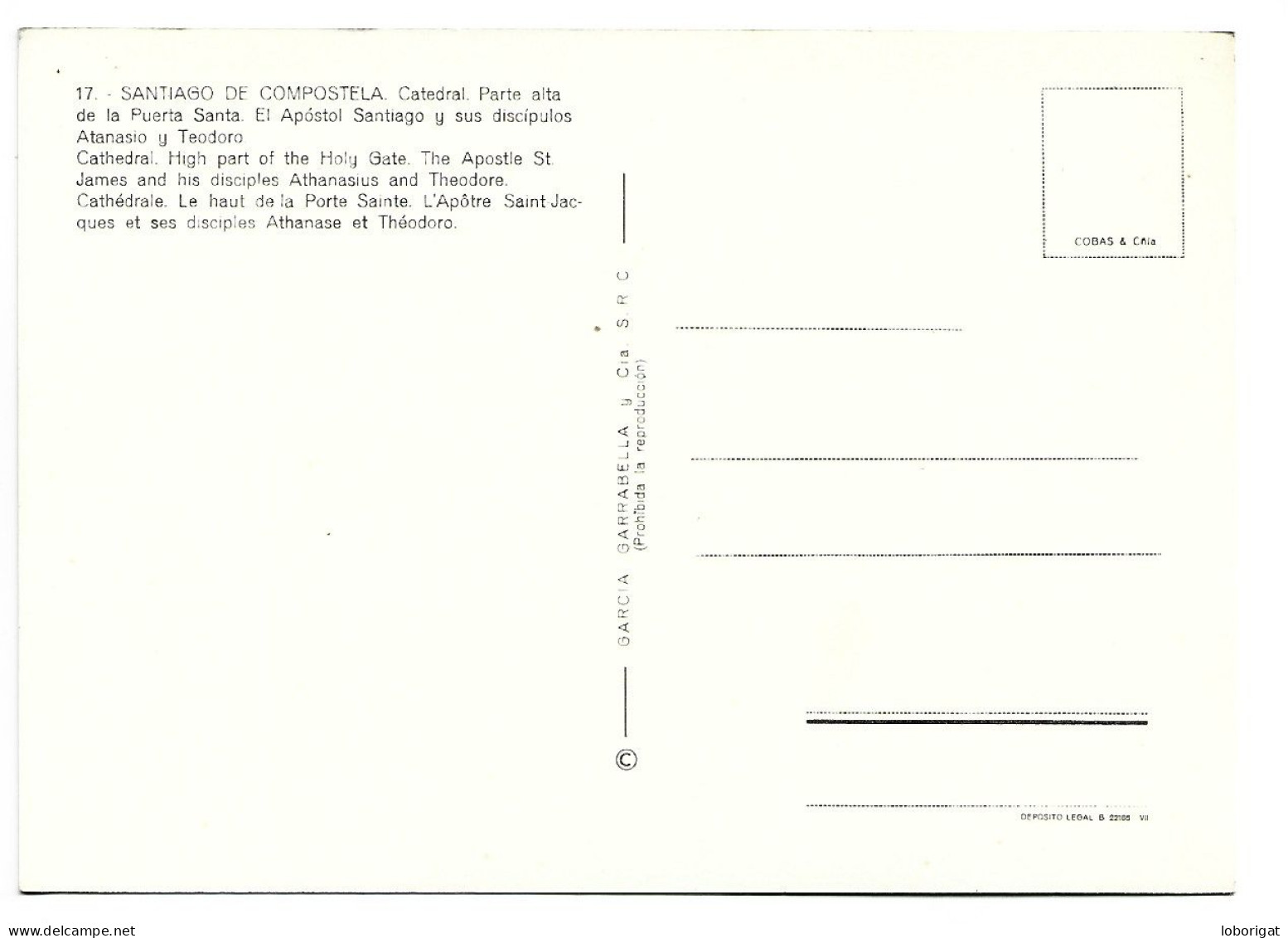 PARTE ALTA DE LA PUERTA SANTA, EL APOSTOL SANTIAGO.- CATEDRAL.- SANTIAGO DE COMPOSTELA / GALICIA.- ( ESPAÑA ) - Churches & Cathedrals