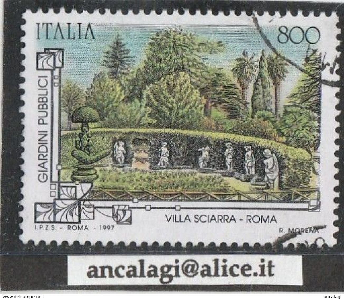 USATI ITALIA 1997 - Ref.0772A "GIARDINI D'ITALIA" 1 Val. - - 1991-00: Oblitérés