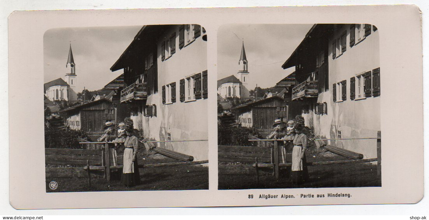 AK-0926/  Hindelang Allgäuer Alpen NPG Stereofoto Ca.1905 - Ohne Zuordnung