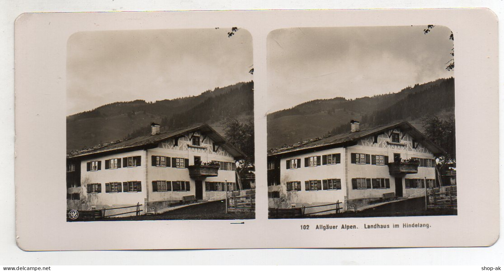 AK-0925/ Landhaus Im Hindelang Allgäuer Alpen NPG Stereofoto Ca.1905 - Ohne Zuordnung