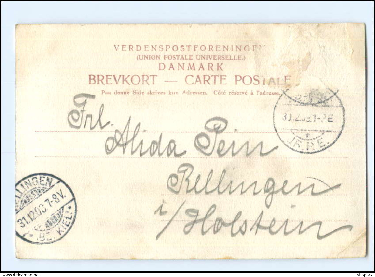 Y11445/ Slagelse Bredegade Dänemark AK 1903 - Danemark