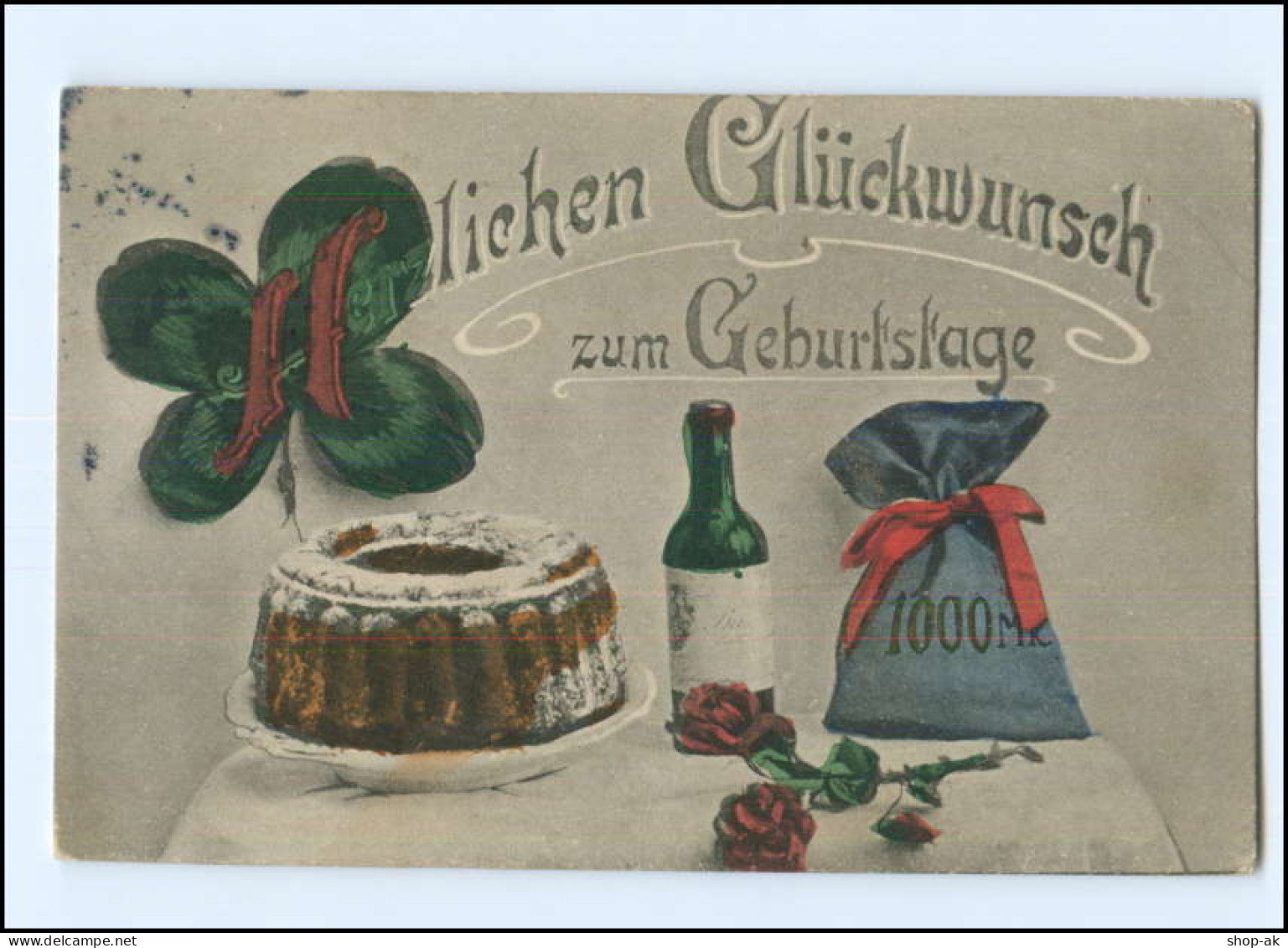 Y11434/ Geburtstag    Kuchen  AK 1907 - Birthday