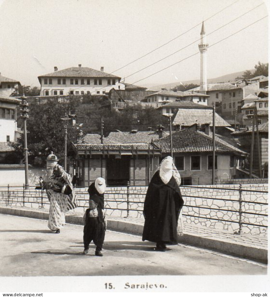 AK-0800/ Sarajevo Bosnien  Stereofoto 1909 - Ohne Zuordnung